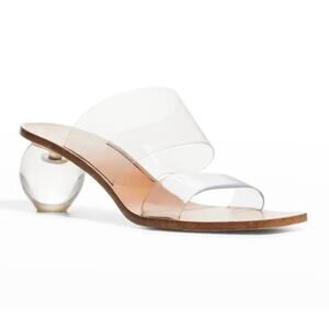 Cult Gaia Jila Clear Vinyl Slide Sandals 8